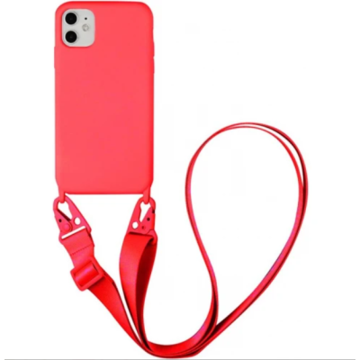 Чохол накладка Soft Silicone Crossbody iPhone 11 Червона