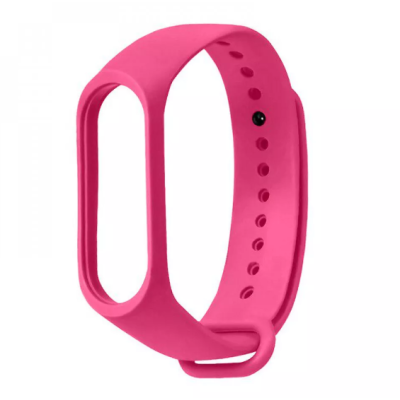 Ремінець Силікон Mi Band 5/6/7 Рожевий  (Hot Pink)