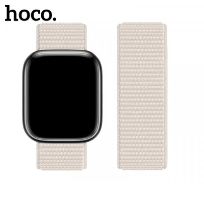 Ремінець Apple Watch 38-41мм Hoco WA02 Nylon Білий (Star Color)