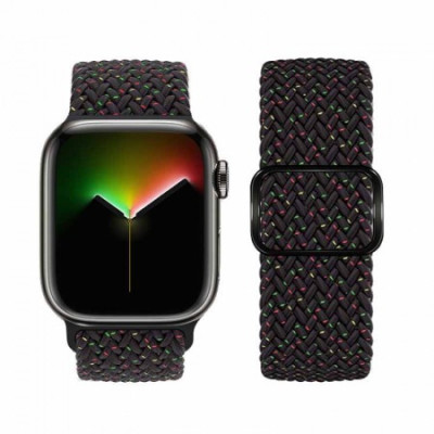 Ремінець Apple Watch 38-41мм Hoco WA05 Ultra-thin Nylon Star Black Чорний