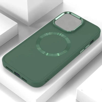 Чехол накладка Bonbon Metal MagSafe iPhone 11 Зеленая / Pine Green