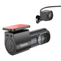 Відеореєстратор HOCO DV8 2K display hidden driving recorder(With Rear camera)Чорний