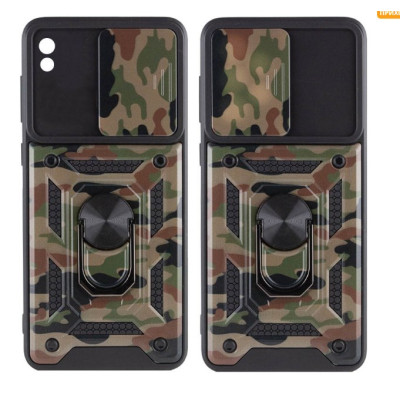 Чехол накладка Serge Ring Camshield Camo Xiaomi Redmi 10C/Poco C40 Коричневая