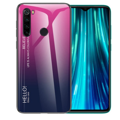 Накладка Glass Gradient HELLO Xiaomi Mi 9 Lite Малинова