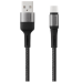 Кабель дата Braid USB Type A - Type-C 1м Чорний