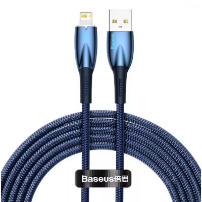 Кабель дата Baseus Glimmer USB Type A - Lightning 1м Синій