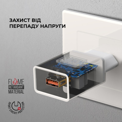 Мережевий зарядний пристрій Armorsandart AR02 + Micro USB White, Білий