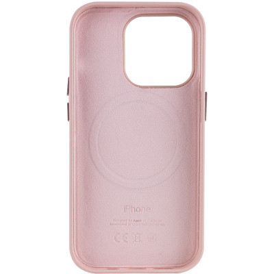 Чохол накладка Leather Case with MagSafe iPhone 13 Pro Max Рожевий пісок/Pink sand (AA+)