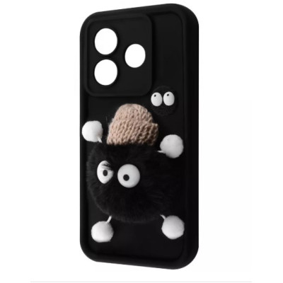 Чохол накладка Pretty Things Xiaomi Redmi 14C/Poco C75 Чорна/ Fluffy Black