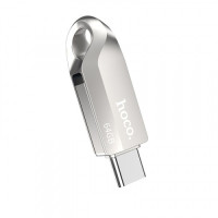 USB 64Gb Hoco UD8 USB 3.0+Type-C Срібний