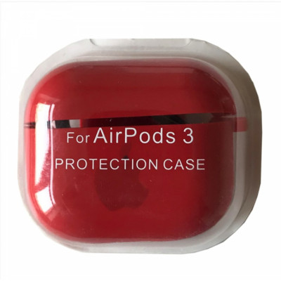 Чохол для AirPods 3 Microfiber Logo Червоний